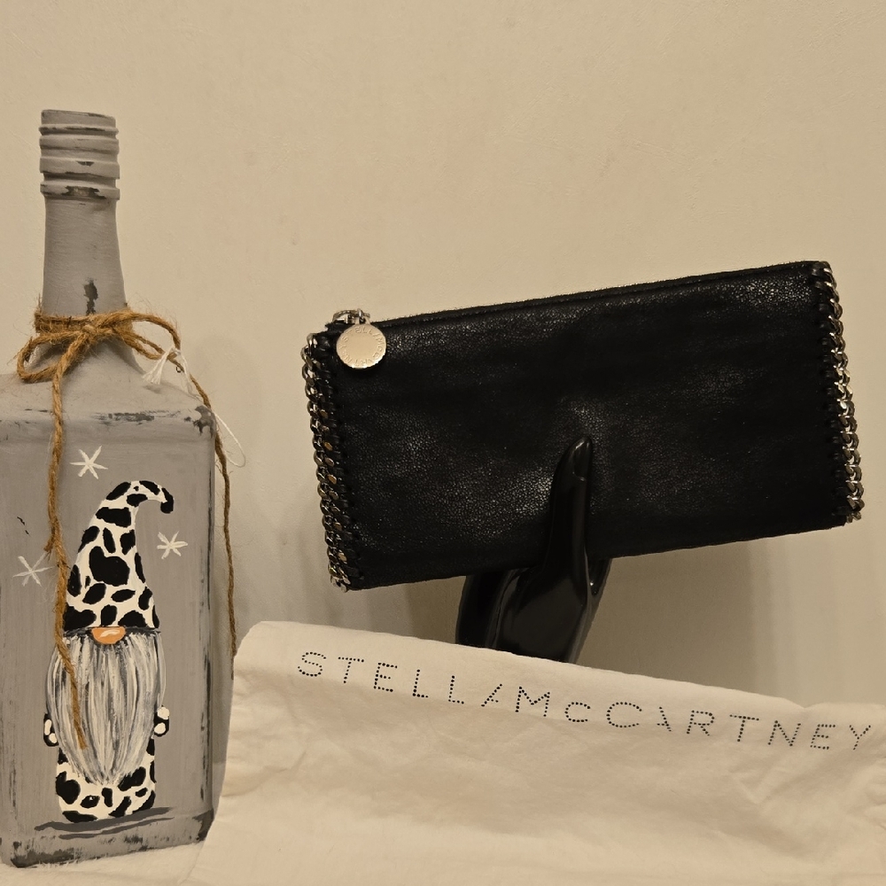 Stella McCartney Black Chain-Trim Wallet
